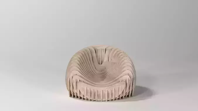 Parametric Wood Chair Design Bergere