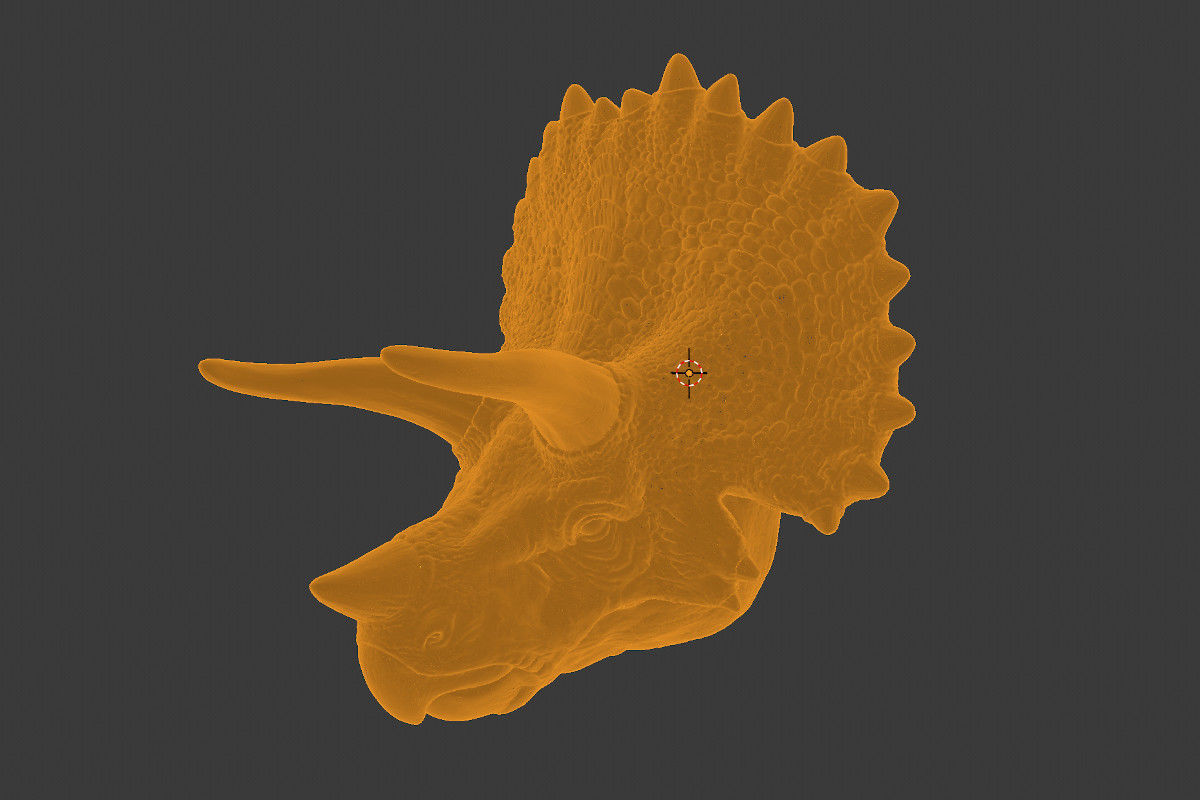 Triceratops Head 3D print model_1