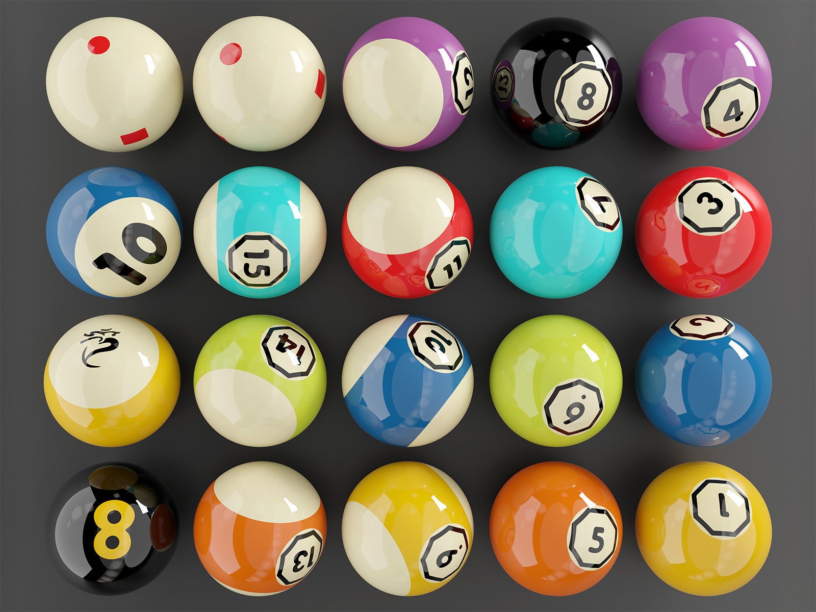 Pool Billiards Cyclop Hyperion Tournament Pro TV Balls 3D model_2