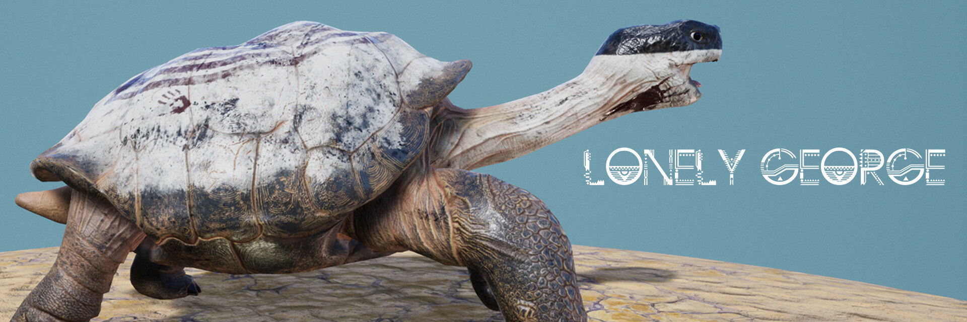 Lonely George the Galapagos Tortoise Low-poly 3D model_5