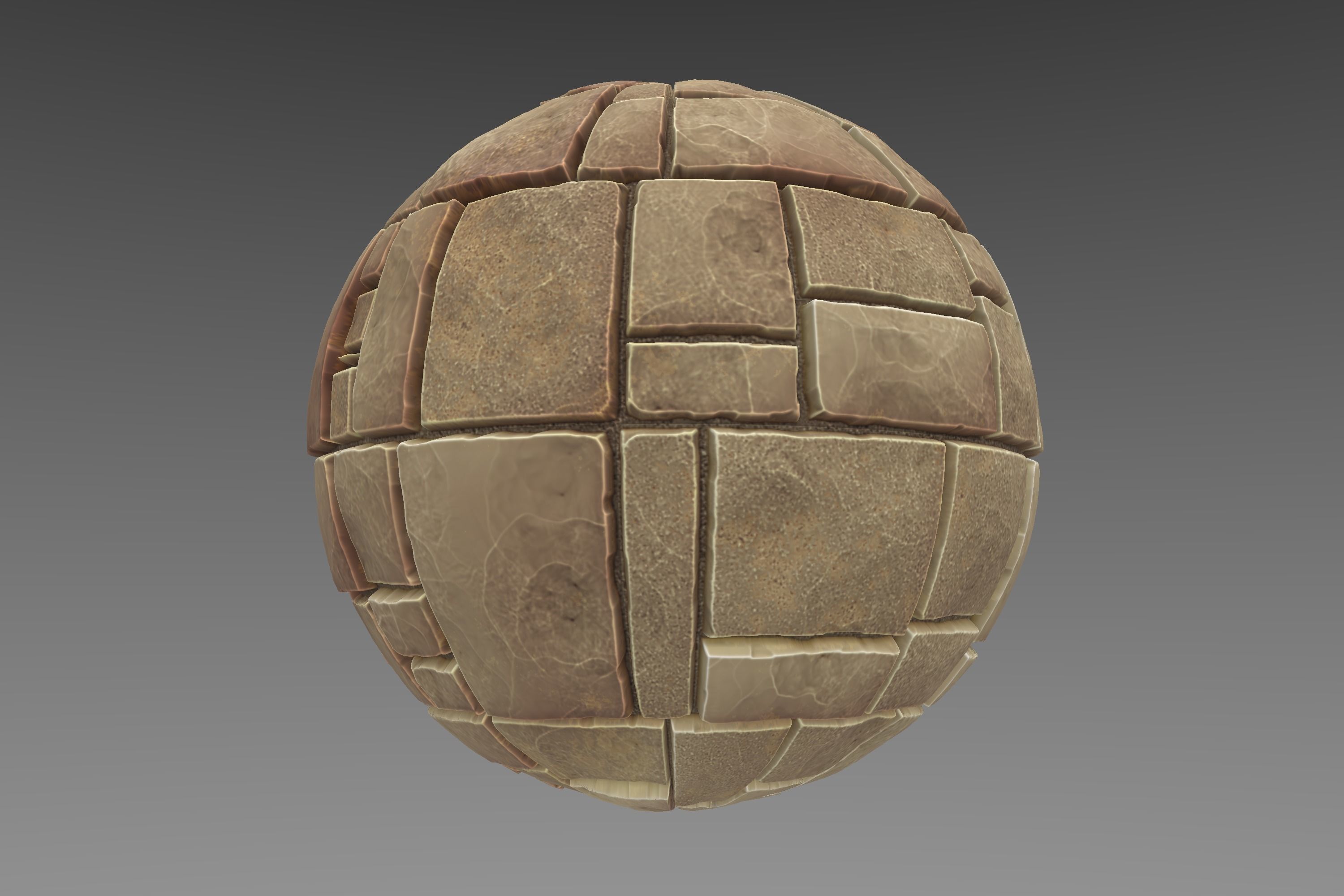 Brick - Stylised PBR Texture - Material 3D model_7