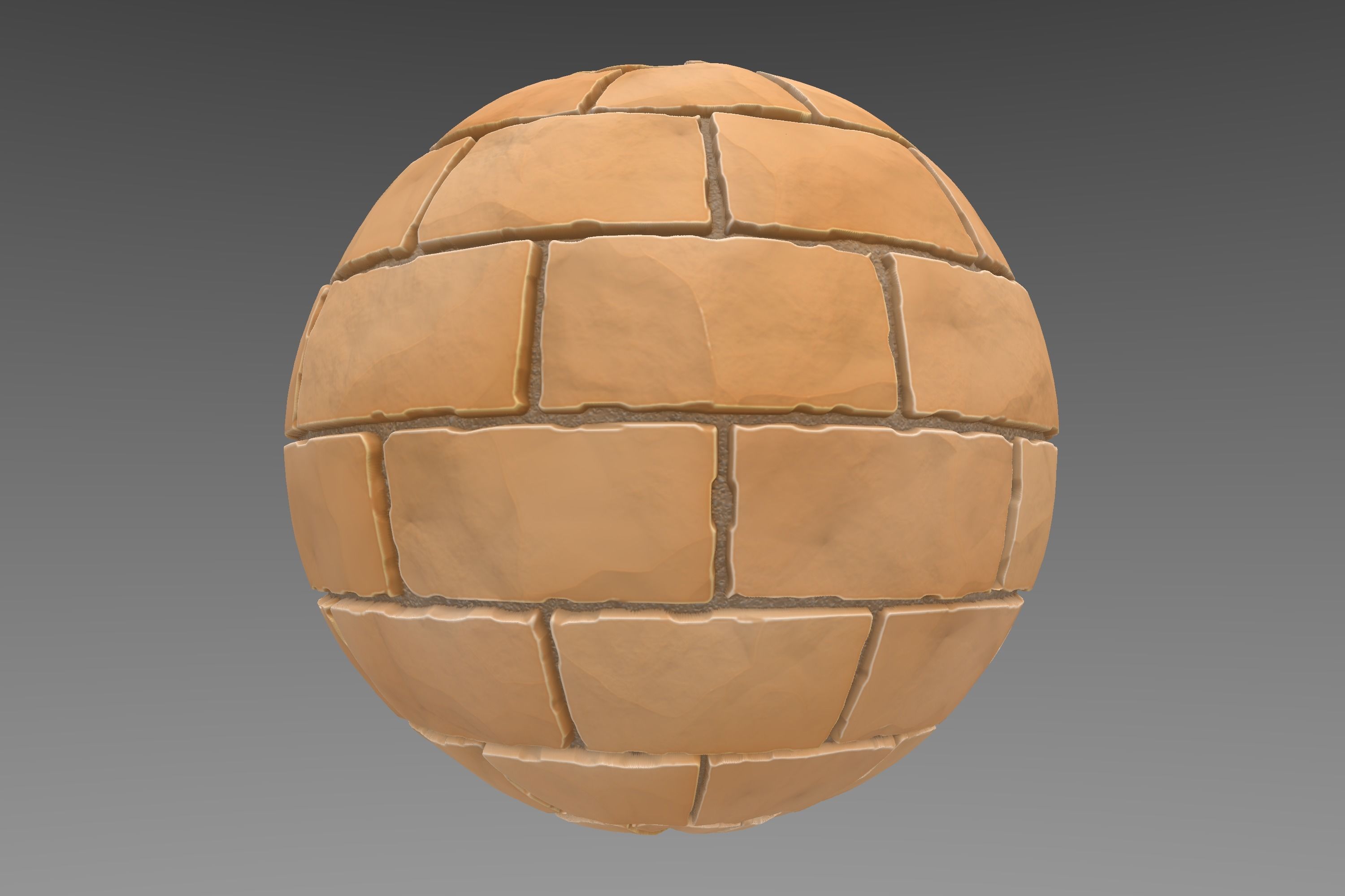 Brick - Stylised PBR Texture - Material 3D model_2