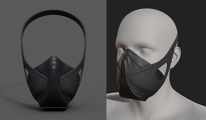 Helmet gas mask scifi military combat soldier armor scifi  Low-poly 3D model
