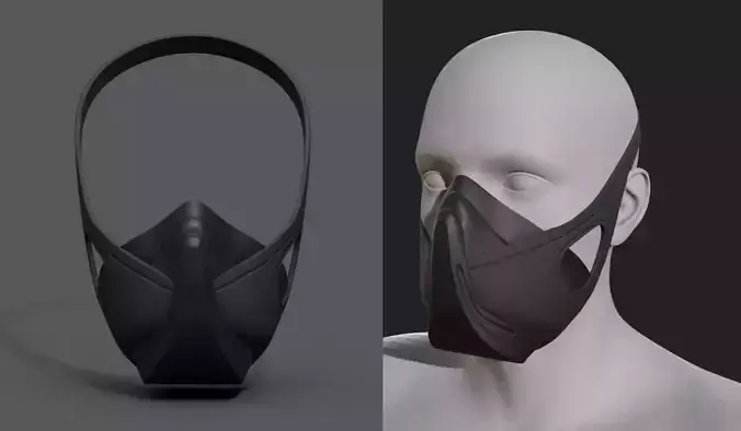 Helmet gas mask scifi military combat soldier armor scifi 