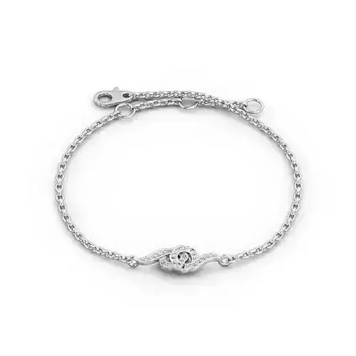 stl file sterling silver bracelet with diamonds
