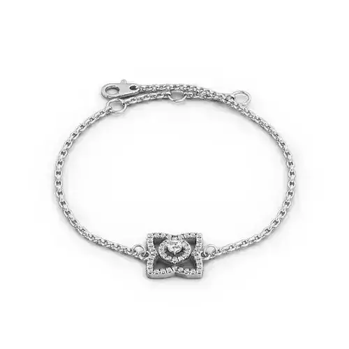 stl file sterling silver bracelet with diamonds