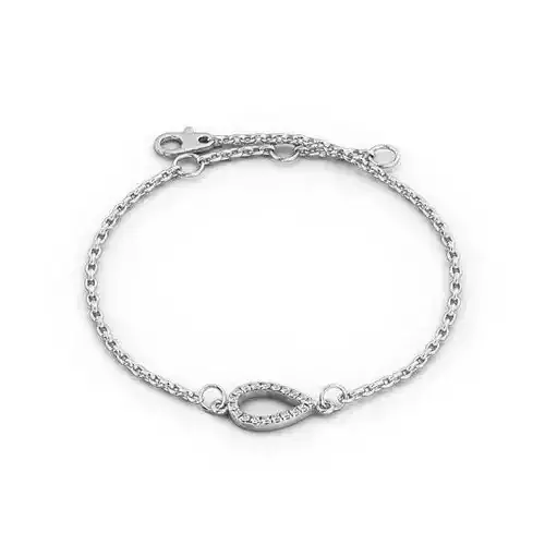 stl file sterling silver bracelet with diamonds