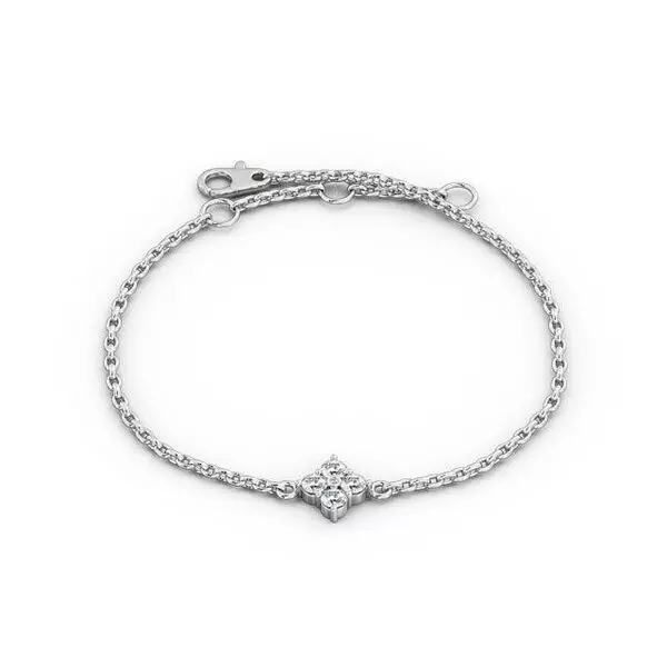 stl file sterling silver bracelet with diamonds 3D print model_0