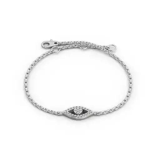 stl file evil eye bracelet with diamonds