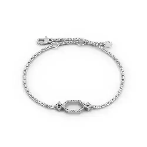 stl file sterling silver bracelet with diamonds