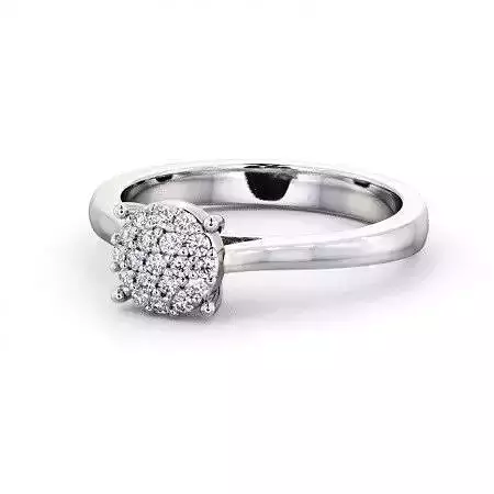 stl file diamond cluster ring gold