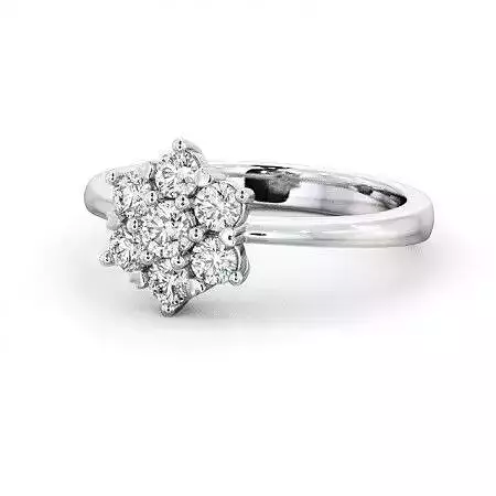 stl file diamond cluster ring gold