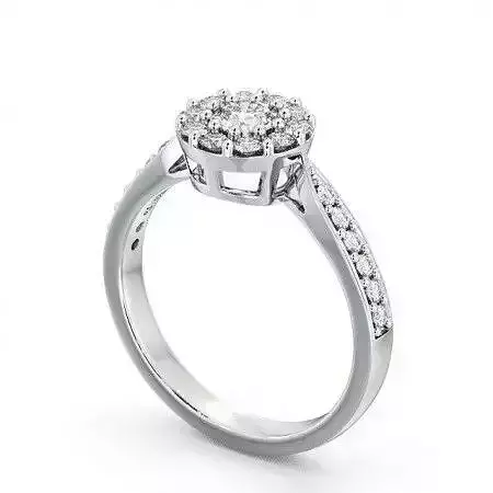 stl file engagement ring with diamonds