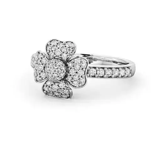 stl file diamond flower ring gold