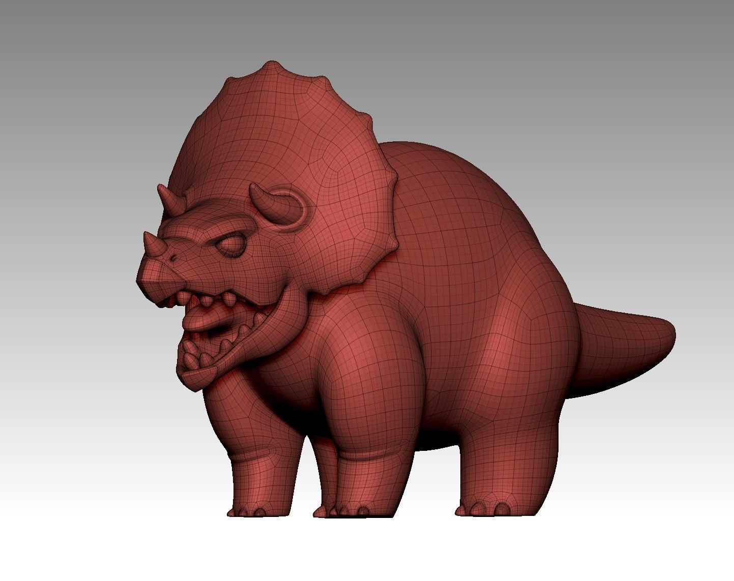 Adult Triceratops 3D print model_1