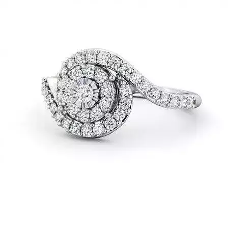 stl file diamond halo ring gold