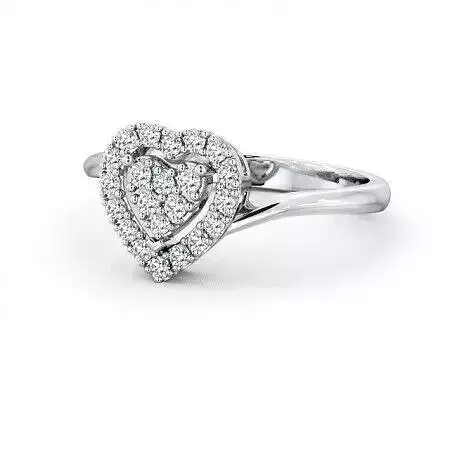 stl file heart shaped diamond engagement ring