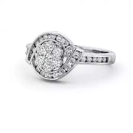 stl file diamond engagement ring gold