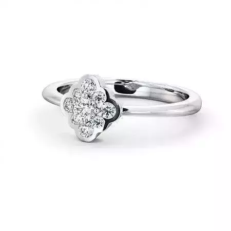 stl file diamond flower ring gold