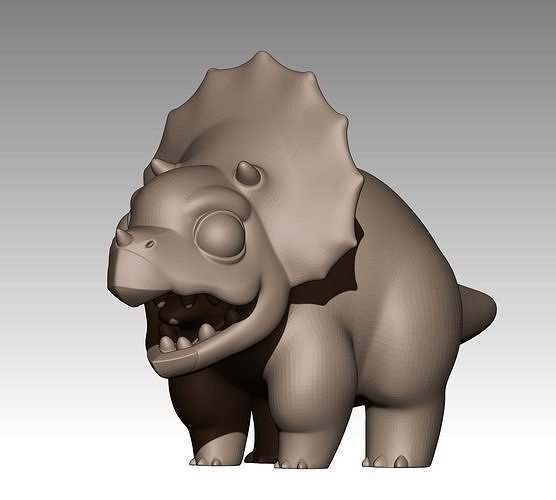 Baby Triceratops 3D print model