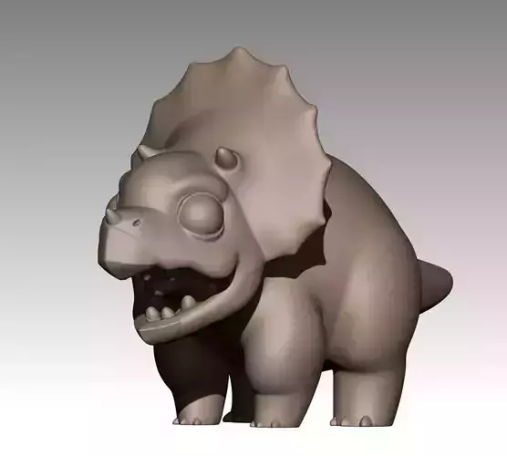 Baby Triceratops 3D print model