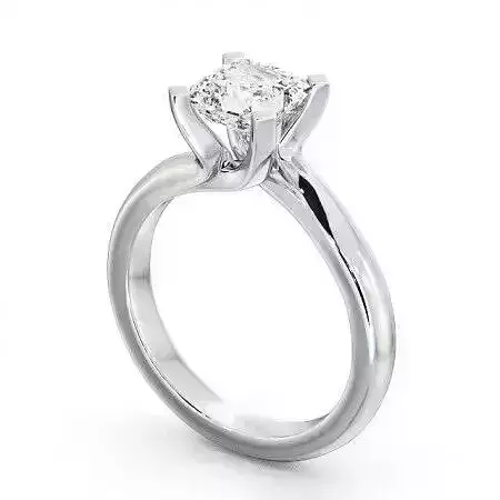 stl file engagement ring with princess cut diamond