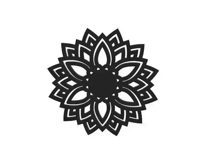 Coaster mandala flower
