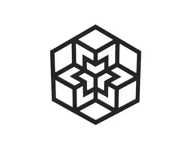 Coaster hexagonal logo