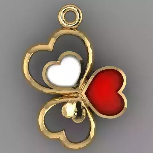 pendant leaf of hearts