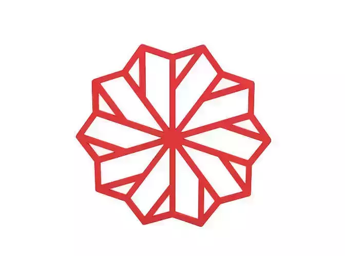 Coaster snowflake cut-out