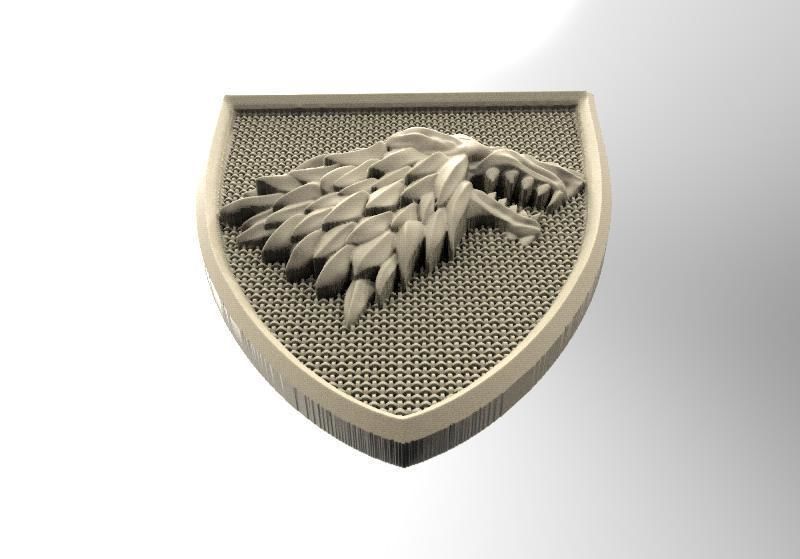 Game of thrones Stark pendant  3D print model_4