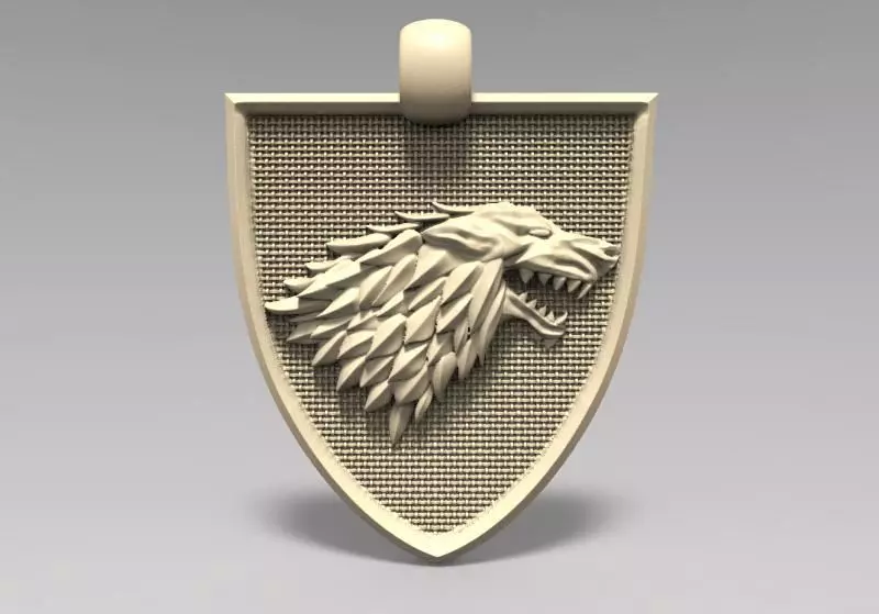 Game of thrones Stark pendant  3D print model_0