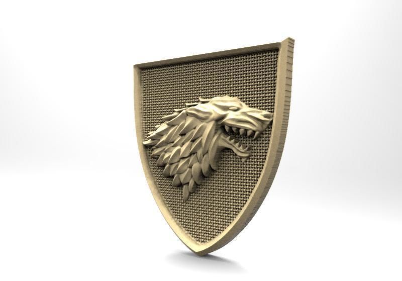 Game of thrones Stark pendant  3D print model_5