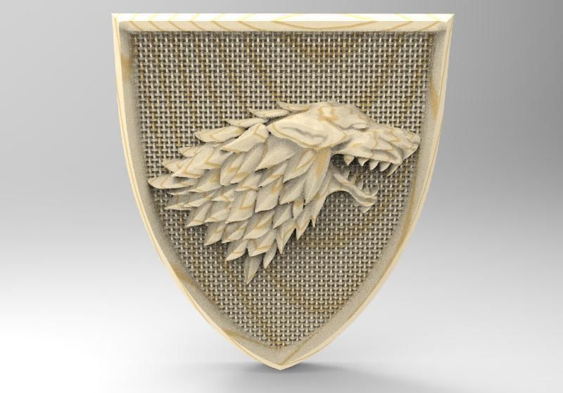 Game of thrones Stark pendant  3D print model_3