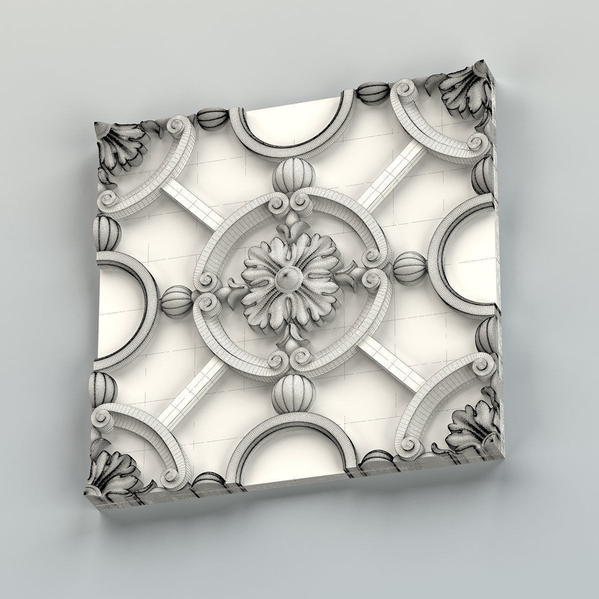Wall panel 018 3D model_7