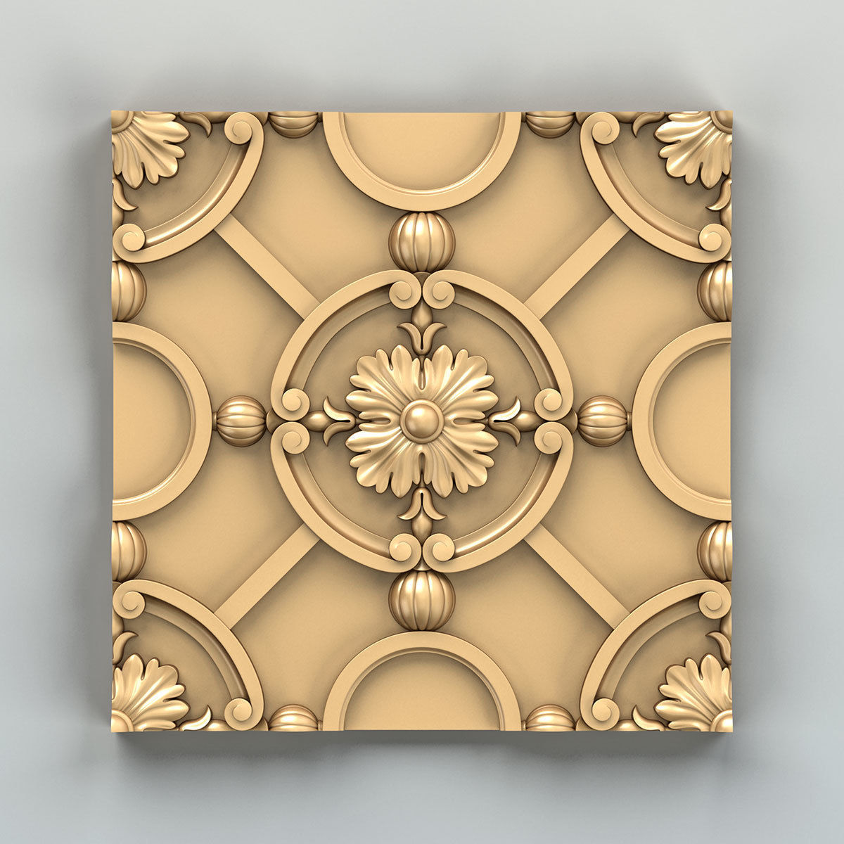 Wall panel 018 3D model_2