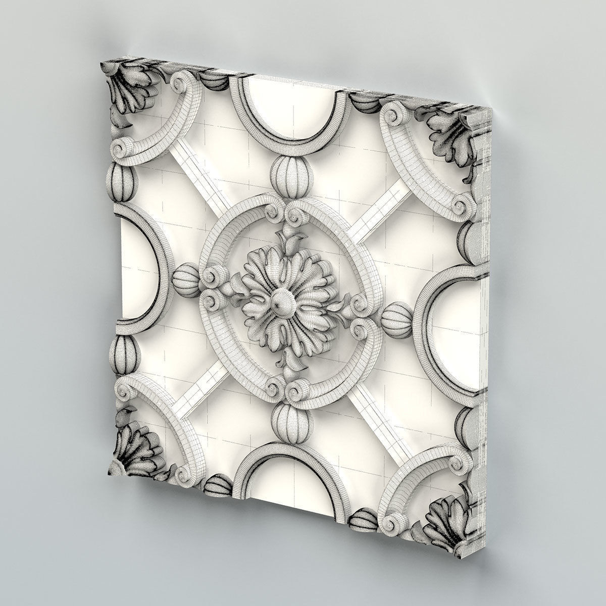 Wall panel 018 3D model_8