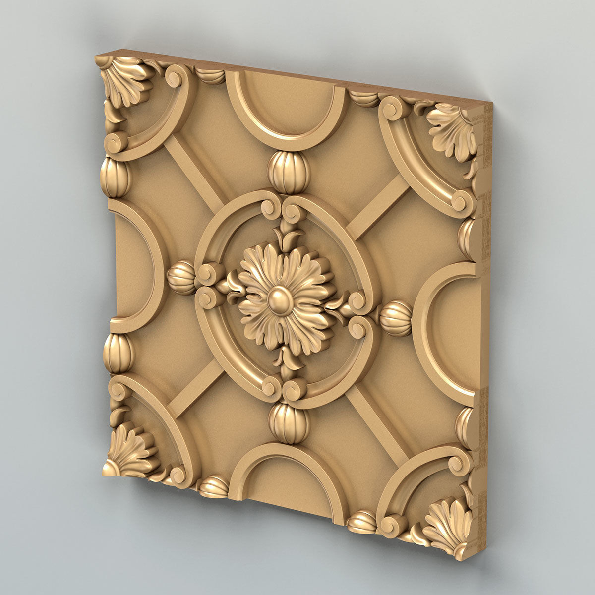Wall panel 018 3D model_3