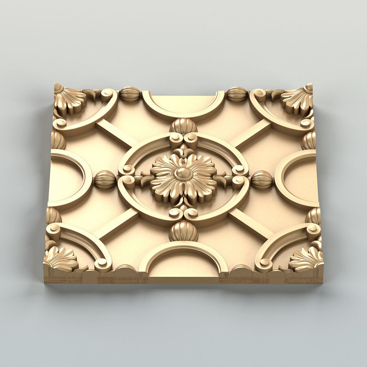 Wall panel 018 3D model_4