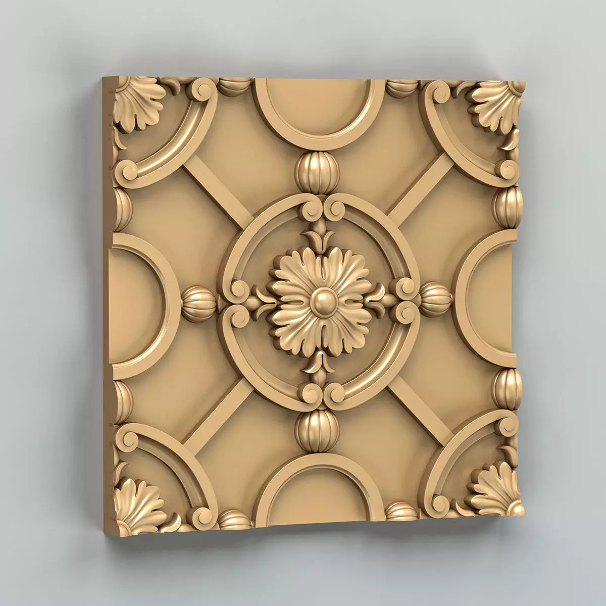 Wall panel 018 3D model_0
