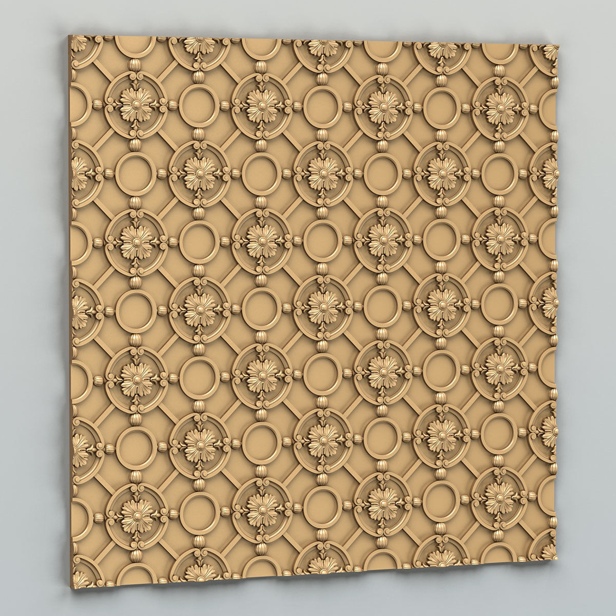 Wall panel 018 3D model_1