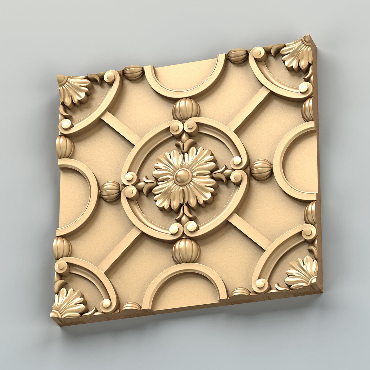 Wall panel 018 3D model_5