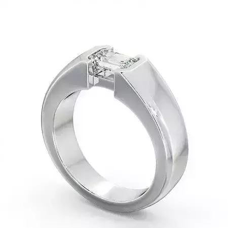 stl file engagement ring with princess cut diamond