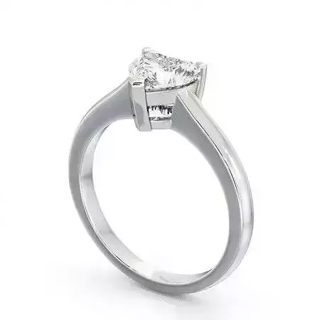 stl file engagement ring with heart cut diamond