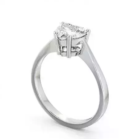 stl file engagement ring with princess cut diamond