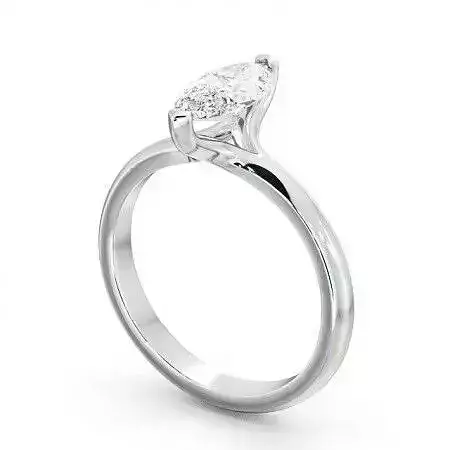 stl file engagement ring with marquise cut diamond