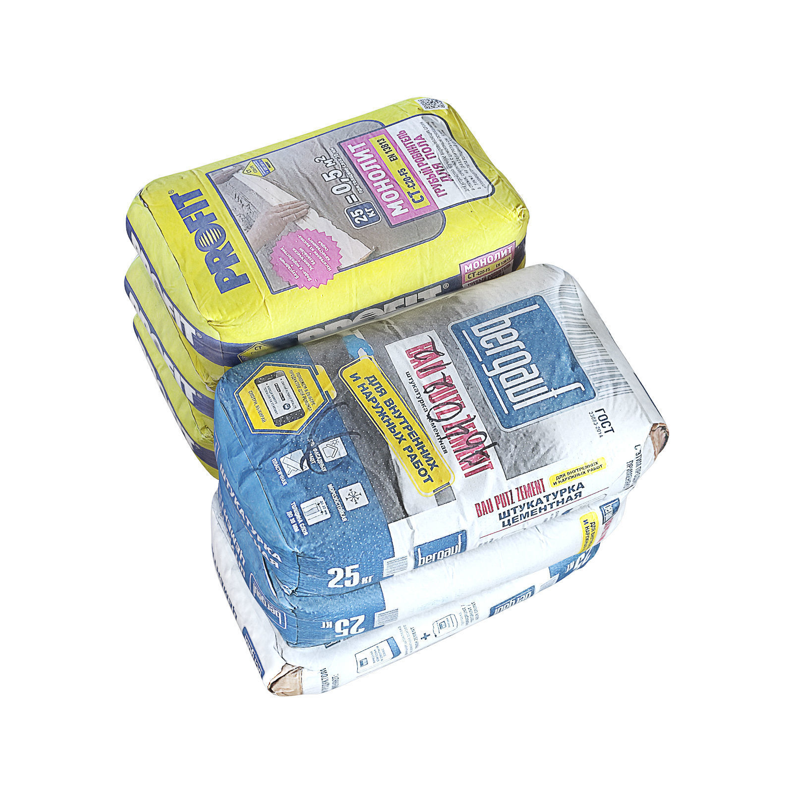 Dry building mix Low-poly 3D model_4