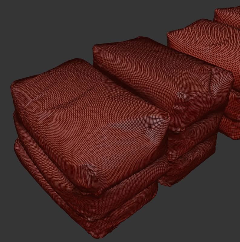 Dry building mix Low-poly 3D model_13