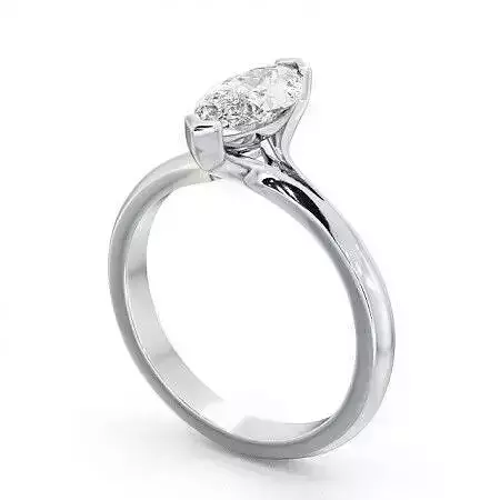 stl file engagement ring with marquise cut diamond