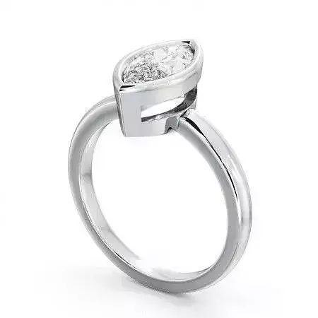 stl file engagement ring with pear shaped diamond